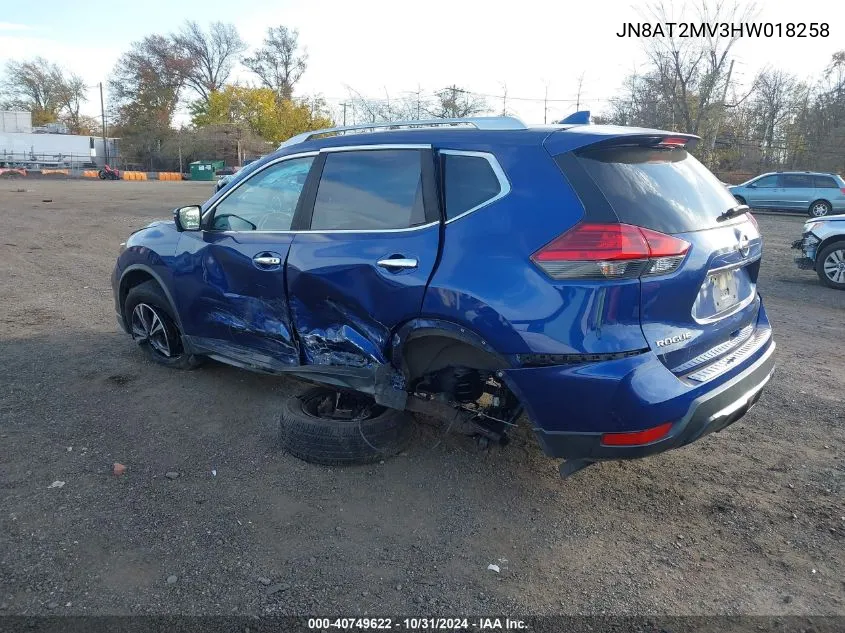 2017 Nissan Rogue Sl VIN: JN8AT2MV3HW018258 Lot: 40749622