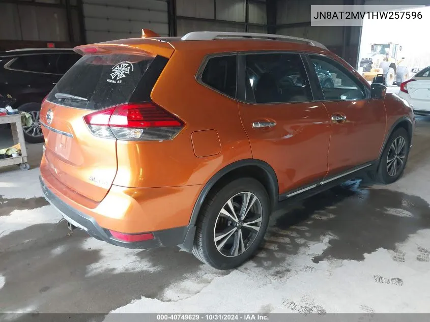 2017 Nissan Rogue Sl VIN: JN8AT2MV1HW257596 Lot: 40749629