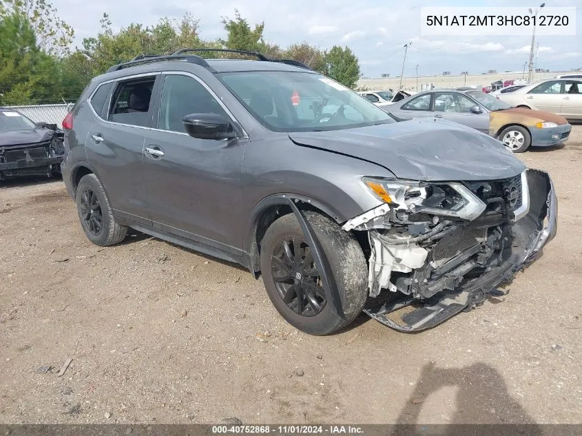 2017 Nissan Rogue Sv VIN: 5N1AT2MT3HC812720 Lot: 40752868