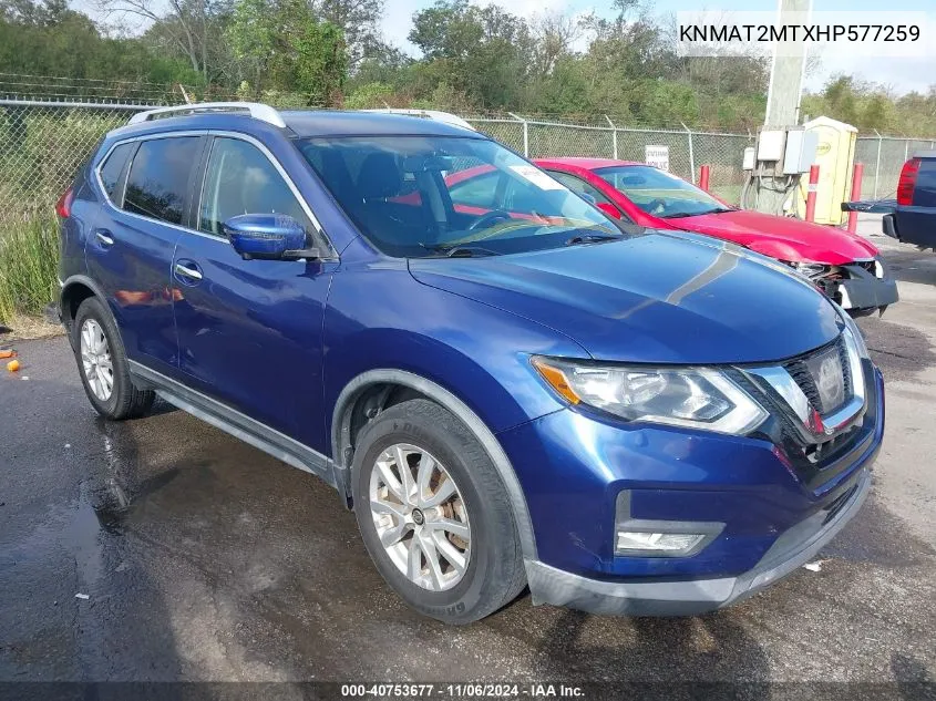 2017 Nissan Rogue Sv VIN: KNMAT2MTXHP577259 Lot: 40753677