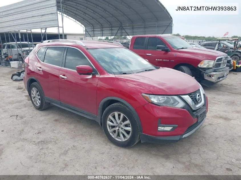 2017 Nissan Rogue Sv VIN: JN8AT2MT0HW393863 Lot: 40762637