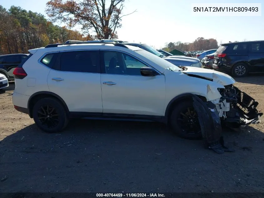 2017 Nissan Rogue Sv VIN: 5N1AT2MV1HC809493 Lot: 40764459