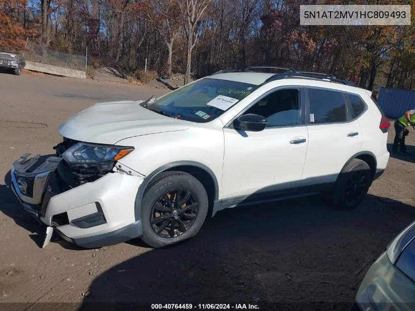 2017 Nissan Rogue Sv VIN: 5N1AT2MV1HC809493 Lot: 40764459