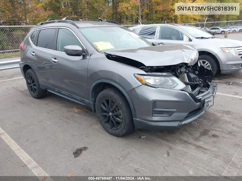 2017 Nissan Rogue Sv VIN: 5N1AT2MV5HC818391 Lot: 40769457