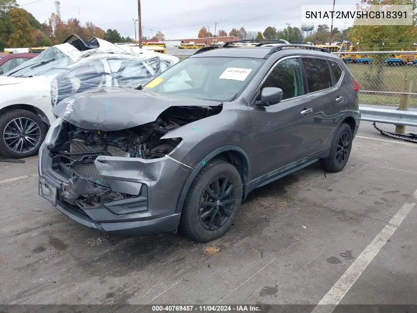 2017 Nissan Rogue Sv VIN: 5N1AT2MV5HC818391 Lot: 40769457