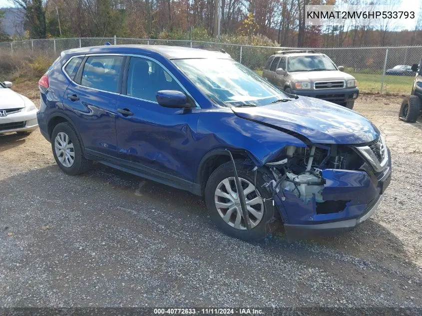 2017 Nissan Rogue S VIN: KNMAT2MV6HP533793 Lot: 40772633