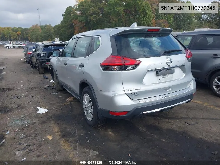 2017 Nissan Rogue S VIN: 5N1AT2MT1HC779345 Lot: 40773326