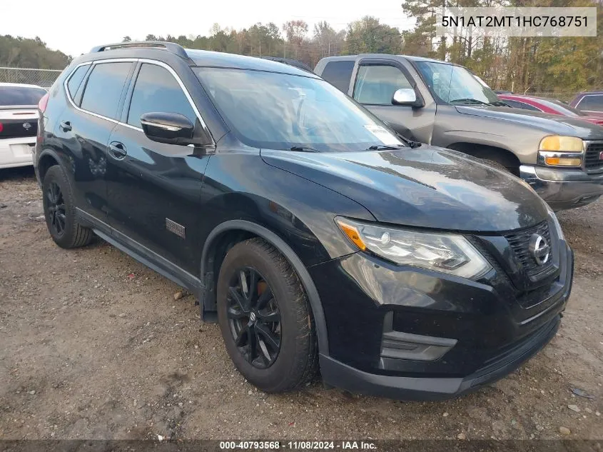 2017 Nissan Rogue Sv VIN: 5N1AT2MT1HC768751 Lot: 40793568