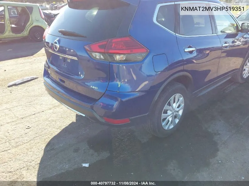 2017 Nissan Rogue S VIN: KNMAT2MV3HP519351 Lot: 40797732