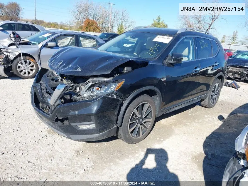 2017 Nissan Rogue Sl VIN: JN8AT2MV2HW257154 Lot: 40798910