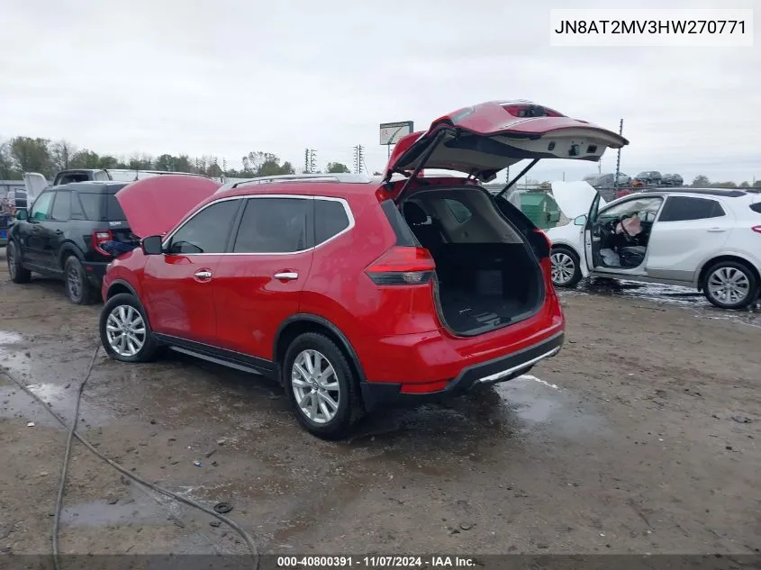 2017 Nissan Rogue Sv VIN: JN8AT2MV3HW270771 Lot: 40800391