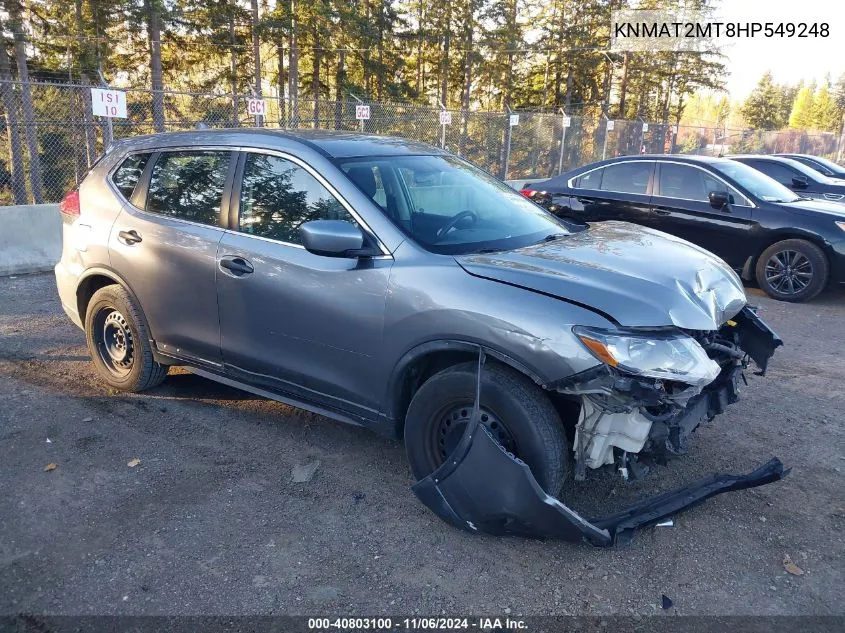 2017 Nissan Rogue S VIN: KNMAT2MT8HP549248 Lot: 40803100