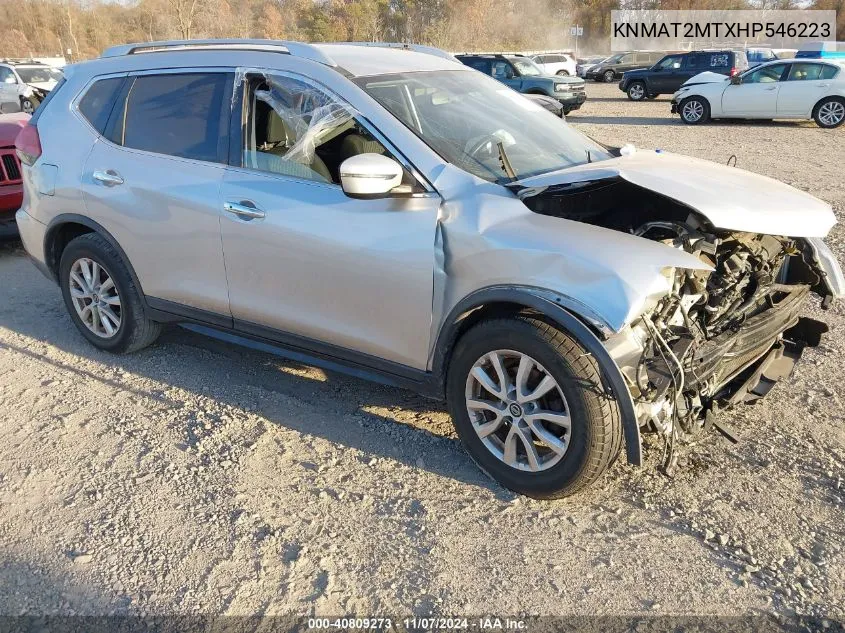 2017 Nissan Rogue Sv VIN: KNMAT2MTXHP546223 Lot: 40809273