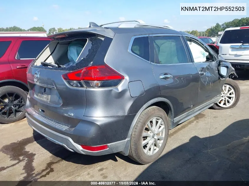 2017 Nissan Rogue Sv VIN: KNMAT2MT2HP552503 Lot: 40812377