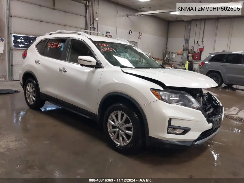 2017 Nissan Rogue Sv VIN: KNMAT2MV0HP502605 Lot: 40816369