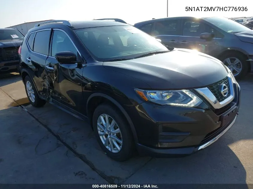 2017 Nissan Rogue Sv VIN: 5N1AT2MV7HC776936 Lot: 40816509