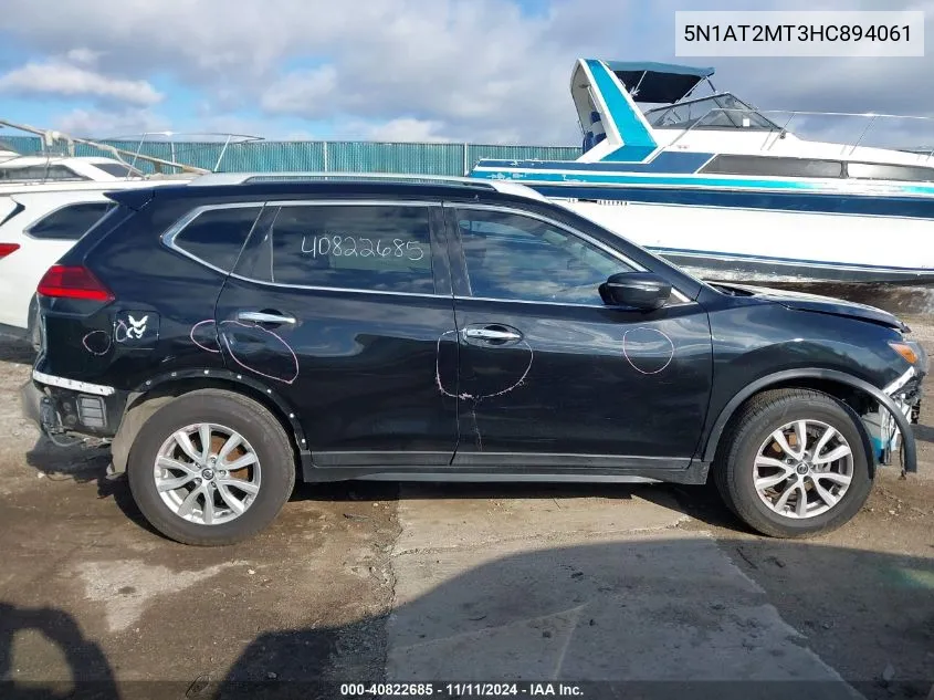 2017 Nissan Rogue S/Sl/Sv VIN: 5N1AT2MT3HC894061 Lot: 40822685