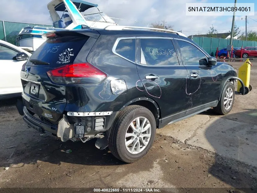 2017 Nissan Rogue S/Sl/Sv VIN: 5N1AT2MT3HC894061 Lot: 40822685