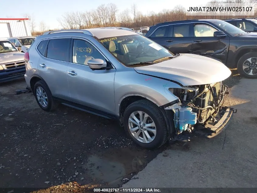 2017 Nissan Rogue Sv VIN: JN8AT2MV6HW025107 Lot: 40822767