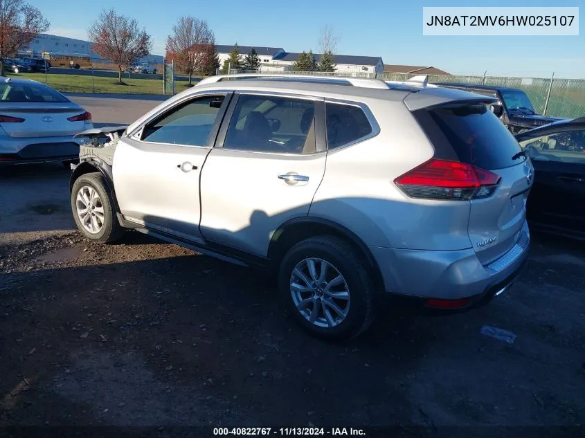 2017 Nissan Rogue Sv VIN: JN8AT2MV6HW025107 Lot: 40822767