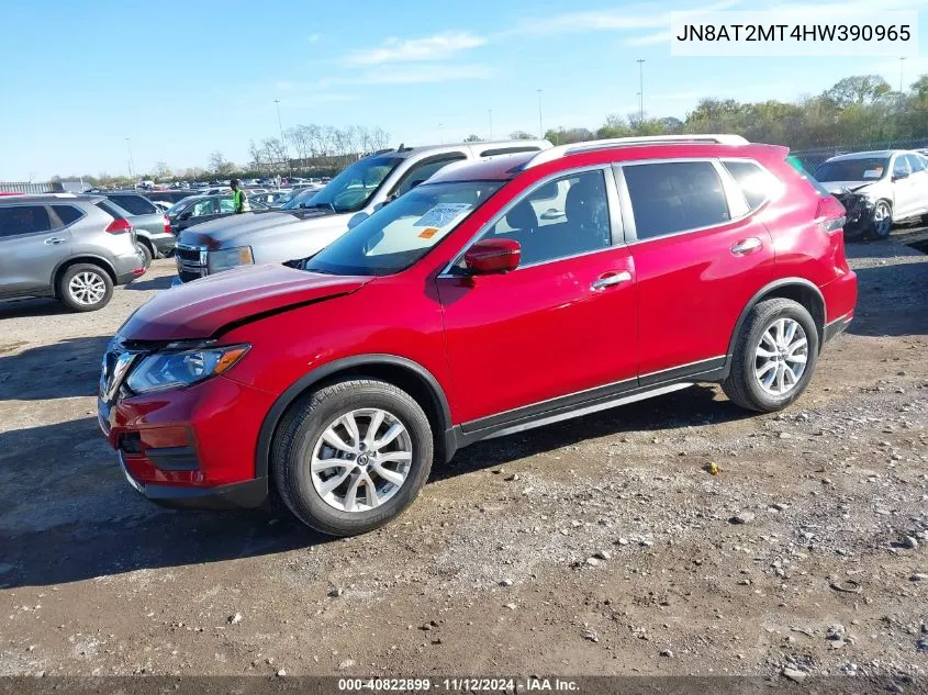 2017 Nissan Rogue Sv VIN: JN8AT2MT4HW390965 Lot: 40822899