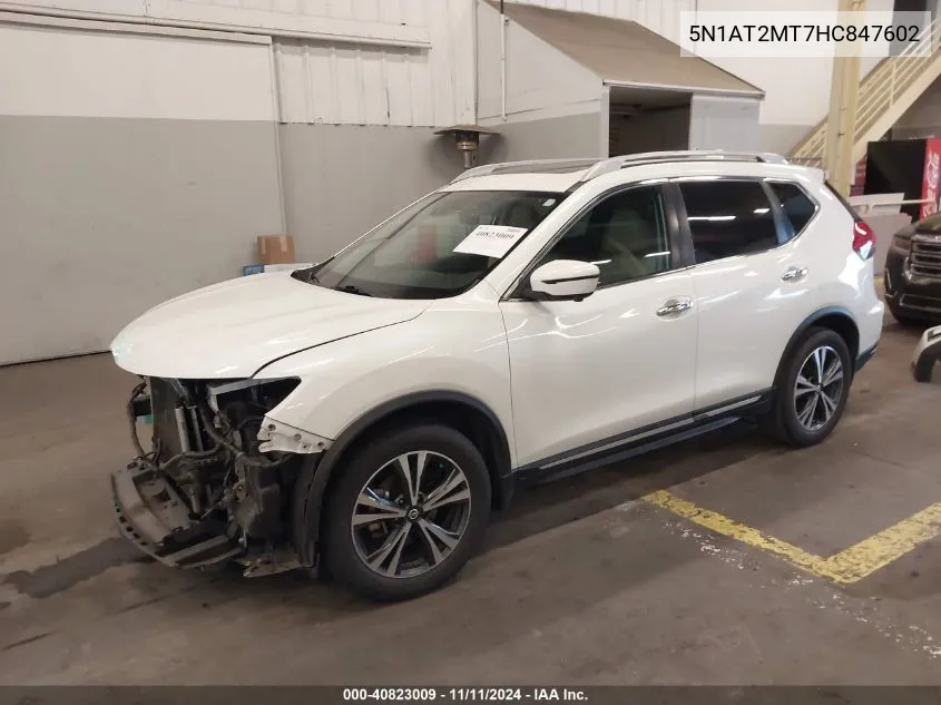 2017 Nissan Rogue Sl VIN: 5N1AT2MT7HC847602 Lot: 40823009