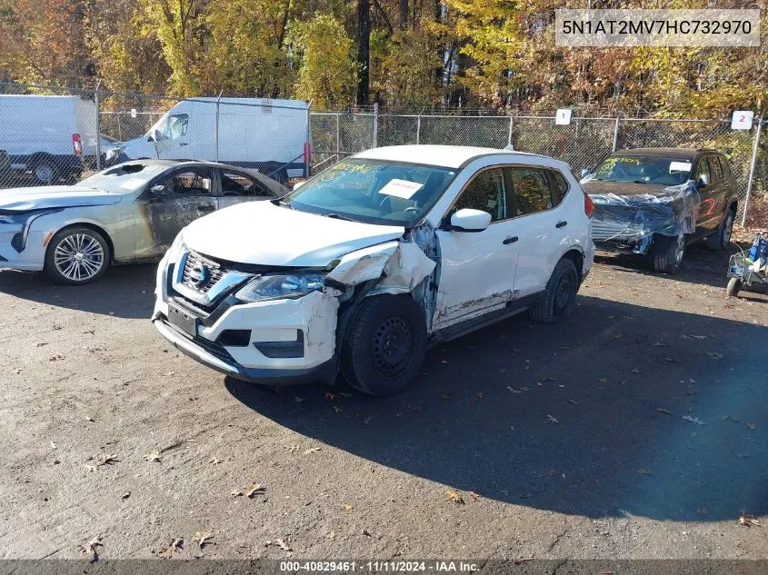 2017 Nissan Rogue S VIN: 5N1AT2MV7HC732970 Lot: 40829461