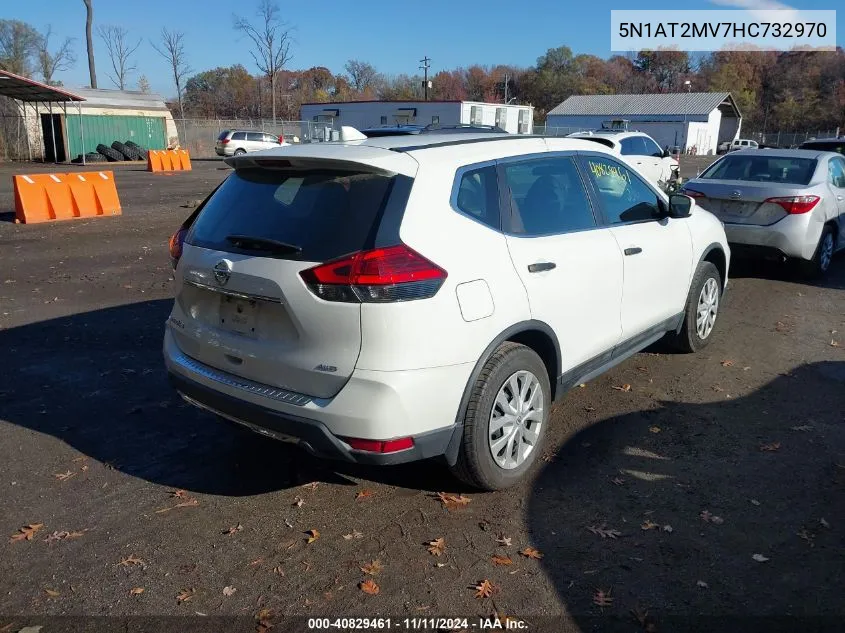 2017 Nissan Rogue S VIN: 5N1AT2MV7HC732970 Lot: 40829461