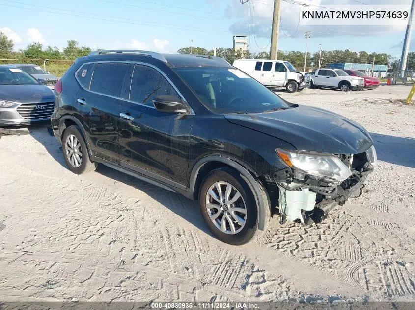 2017 Nissan Rogue Sv VIN: KNMAT2MV3HP574639 Lot: 40830935