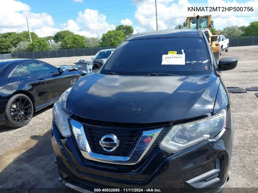 2017 Nissan Rogue S VIN: KNMAT2MT2HP500756 Lot: 40832695