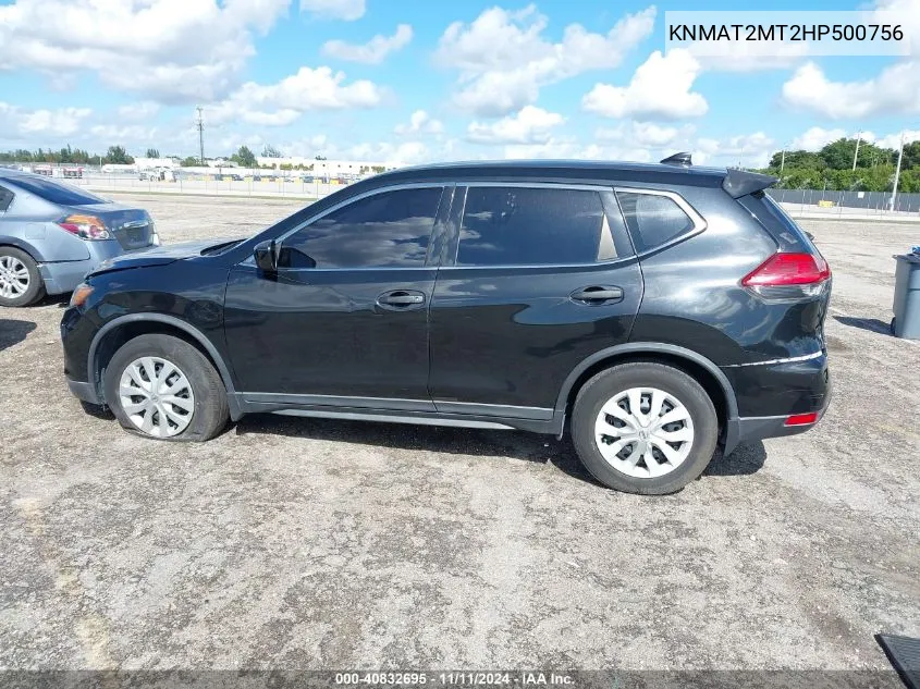 2017 Nissan Rogue S VIN: KNMAT2MT2HP500756 Lot: 40832695