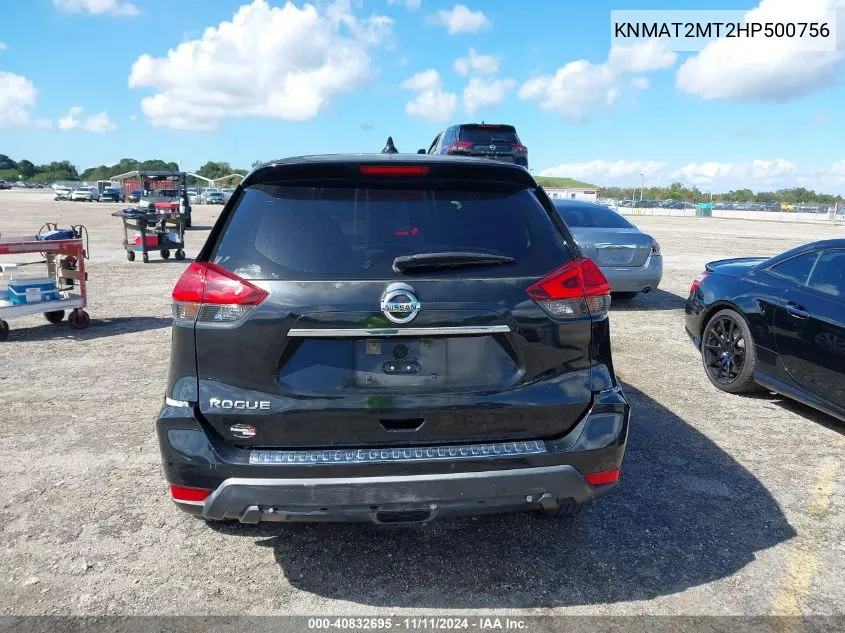 2017 Nissan Rogue S VIN: KNMAT2MT2HP500756 Lot: 40832695