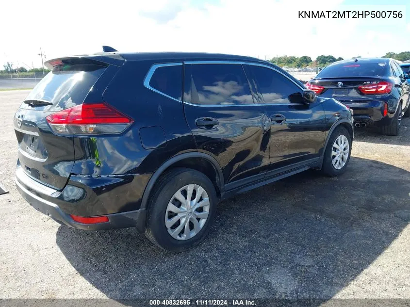 2017 Nissan Rogue S VIN: KNMAT2MT2HP500756 Lot: 40832695