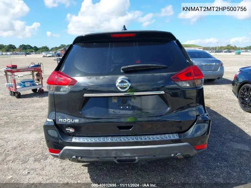 2017 Nissan Rogue S VIN: KNMAT2MT2HP500756 Lot: 40832695