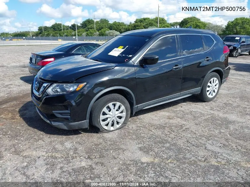 2017 Nissan Rogue S VIN: KNMAT2MT2HP500756 Lot: 40832695