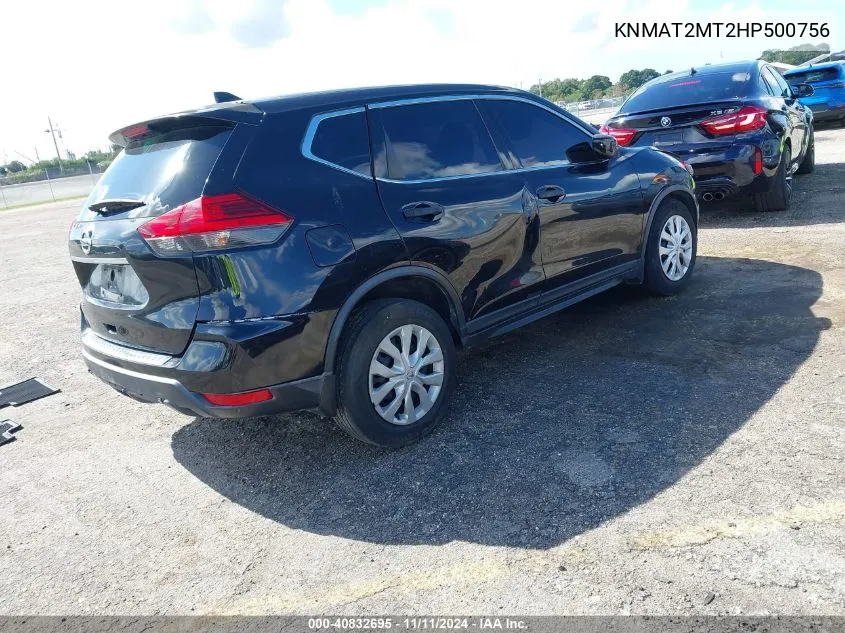 2017 Nissan Rogue S VIN: KNMAT2MT2HP500756 Lot: 40832695