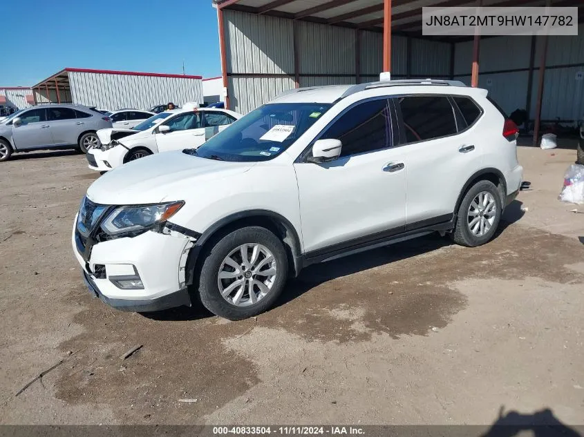 2017 Nissan Rogue Sv VIN: JN8AT2MT9HW147782 Lot: 40833504