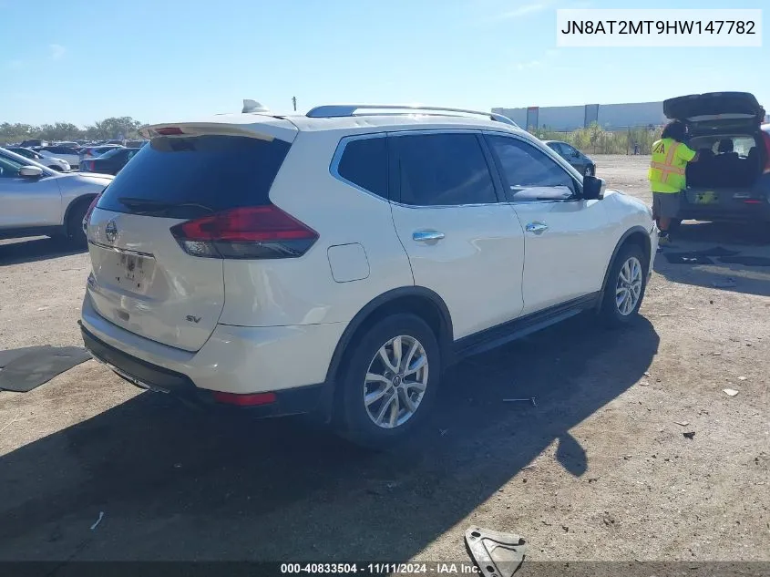 2017 Nissan Rogue Sv VIN: JN8AT2MT9HW147782 Lot: 40833504