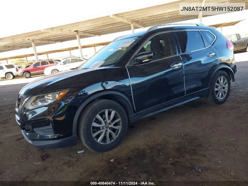 2017 Nissan Rogue Sv VIN: JN8AT2MT5HW152087 Lot: 40840474