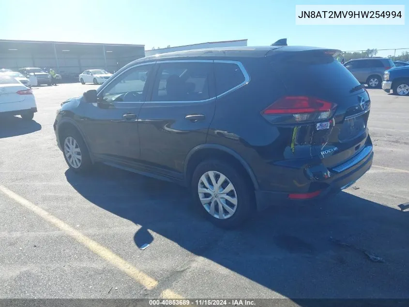 2017 Nissan Rogue S VIN: JN8AT2MV9HW254994 Lot: 40853689