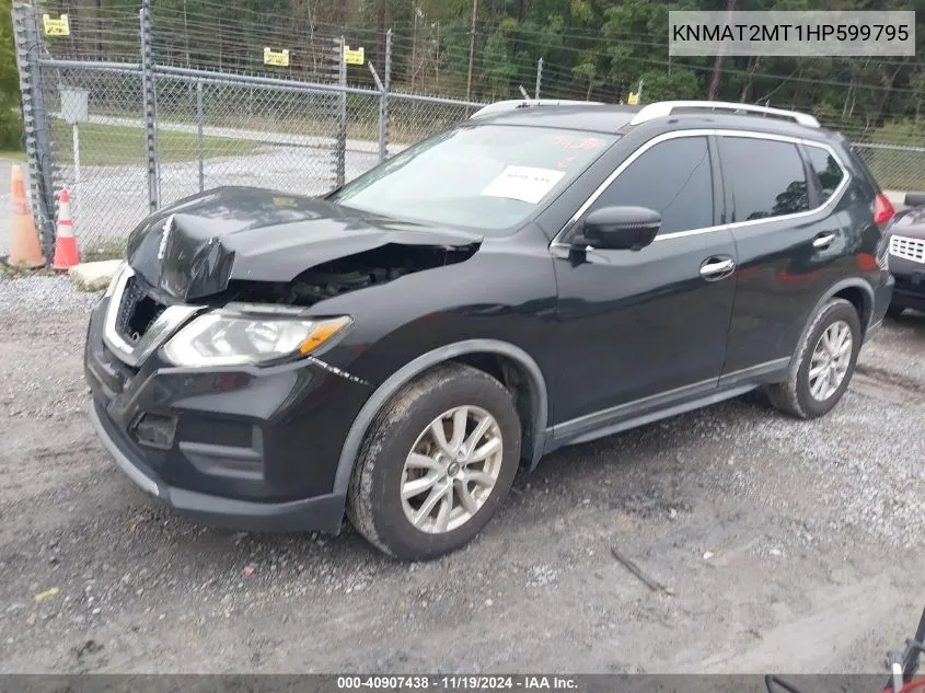 2017 Nissan Rogue Sv VIN: KNMAT2MT1HP599795 Lot: 40907438