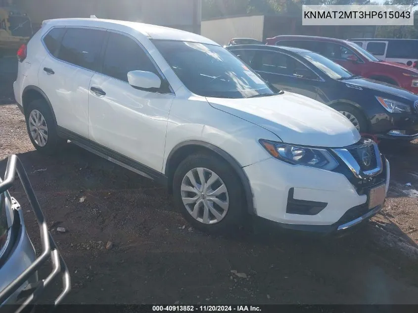 2017 Nissan Rogue S VIN: KNMAT2MT3HP615043 Lot: 40913852