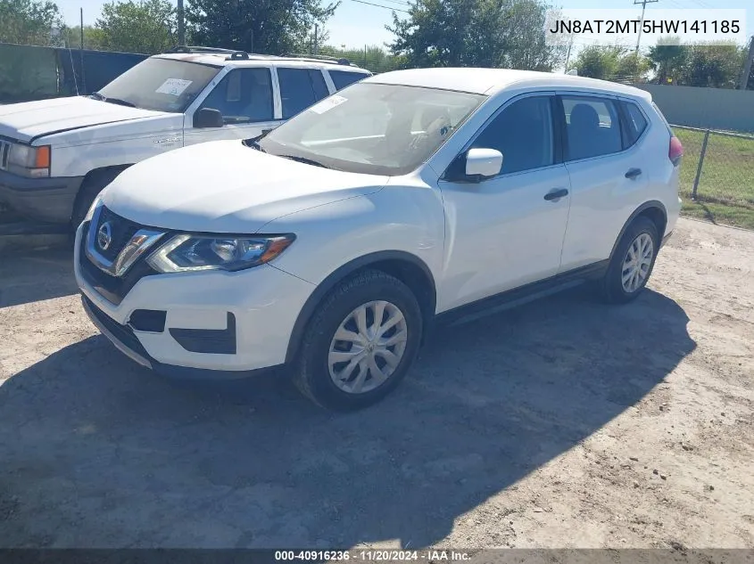 2017 Nissan Rogue S VIN: JN8AT2MT5HW141185 Lot: 40916236