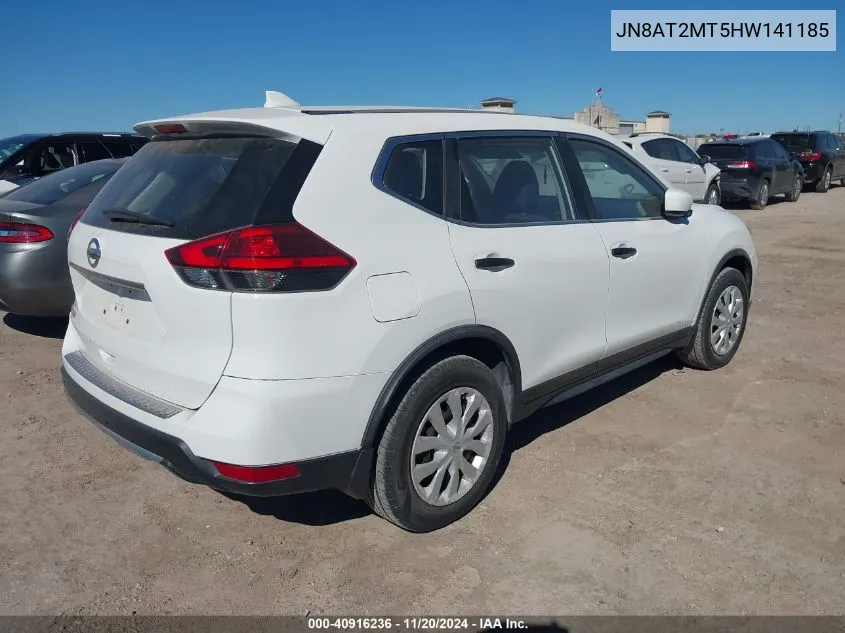 2017 Nissan Rogue S VIN: JN8AT2MT5HW141185 Lot: 40916236