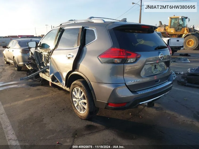 2017 Nissan Rogue Sv VIN: JN8AT2MT6HW380695 Lot: 40920878