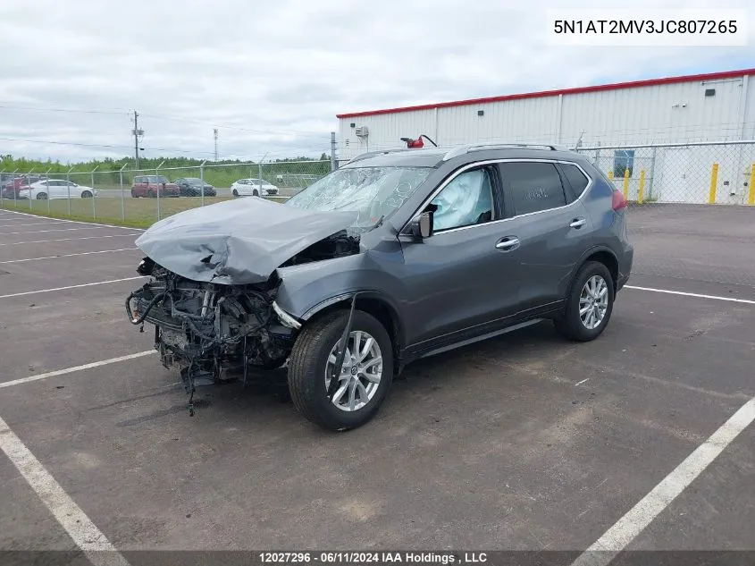 5N1AT2MV3JC807265 2018 Nissan Rogue Sv/Sl