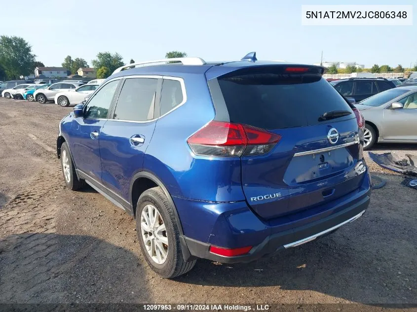 2018 Nissan Rogue VIN: 5N1AT2MV2JC806348 Lot: 12097953