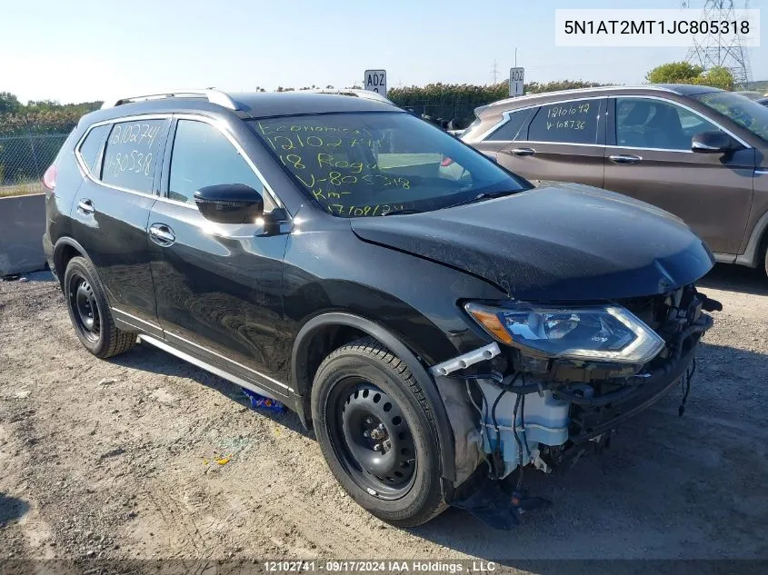 2018 Nissan Rogue VIN: 5N1AT2MT1JC805318 Lot: 12102741