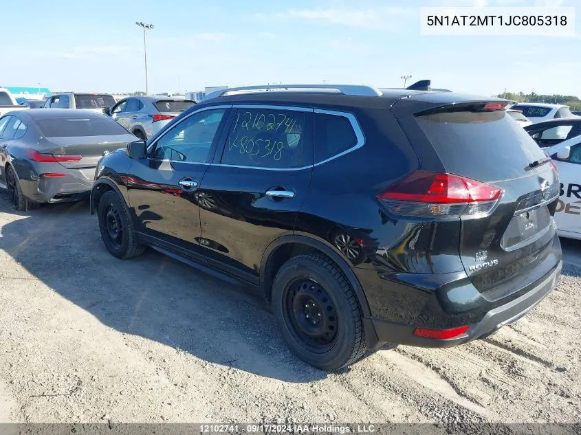 2018 Nissan Rogue VIN: 5N1AT2MT1JC805318 Lot: 12102741