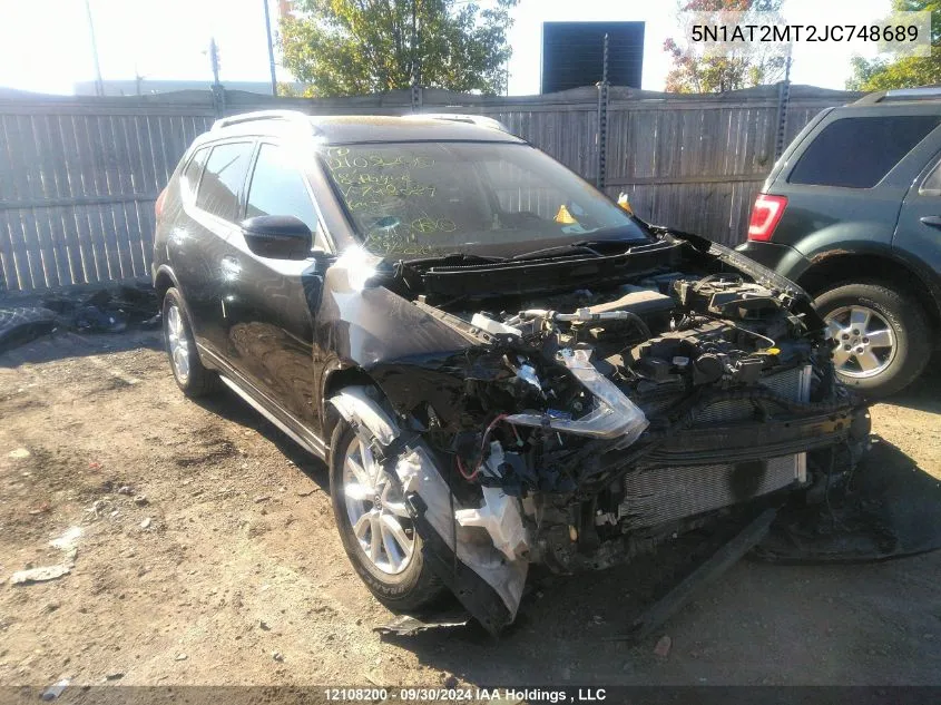 5N1AT2MT2JC748689 2018 Nissan Rogue S/Sl